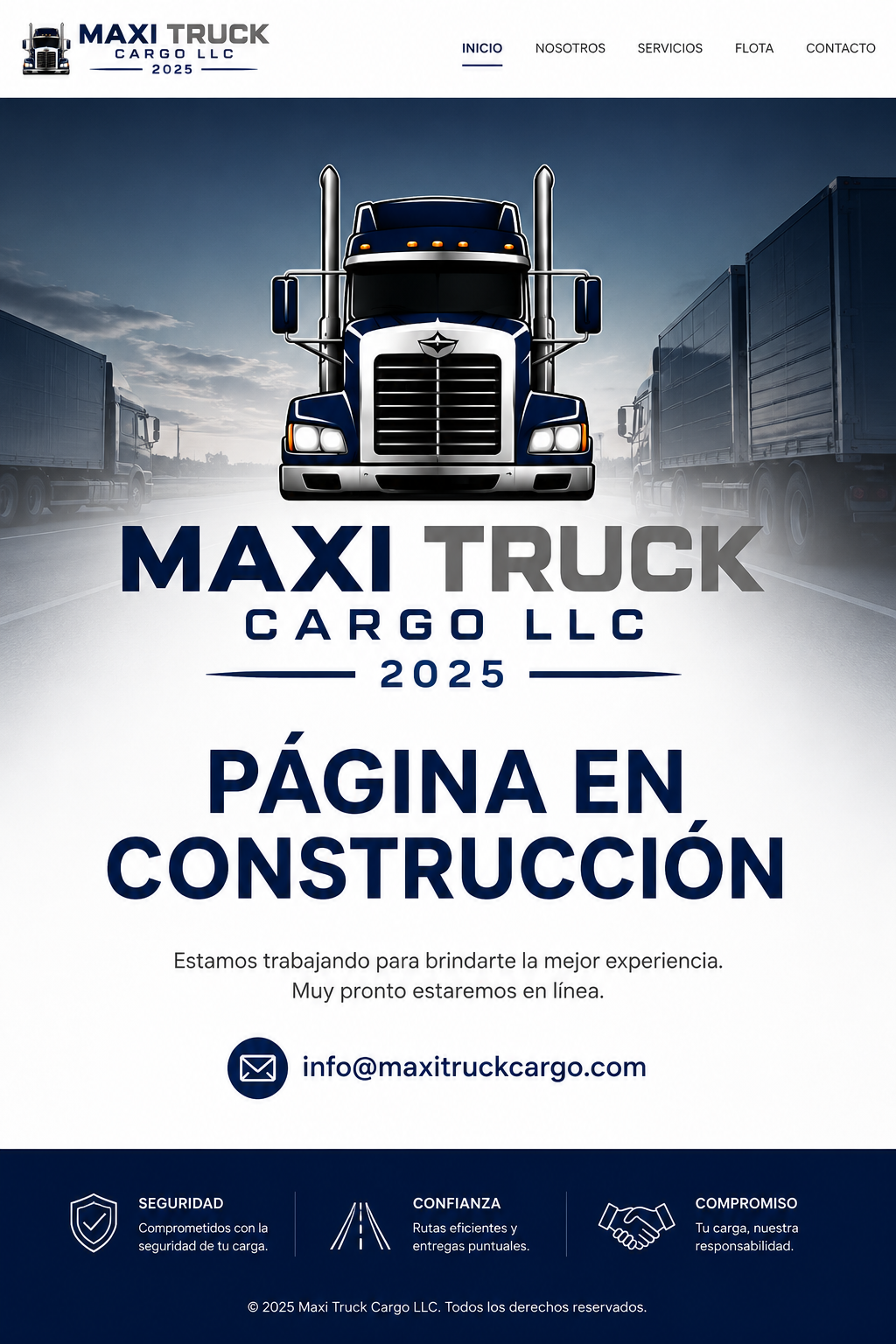 MAXI TRUCK CARGO LLC - Página en construcción